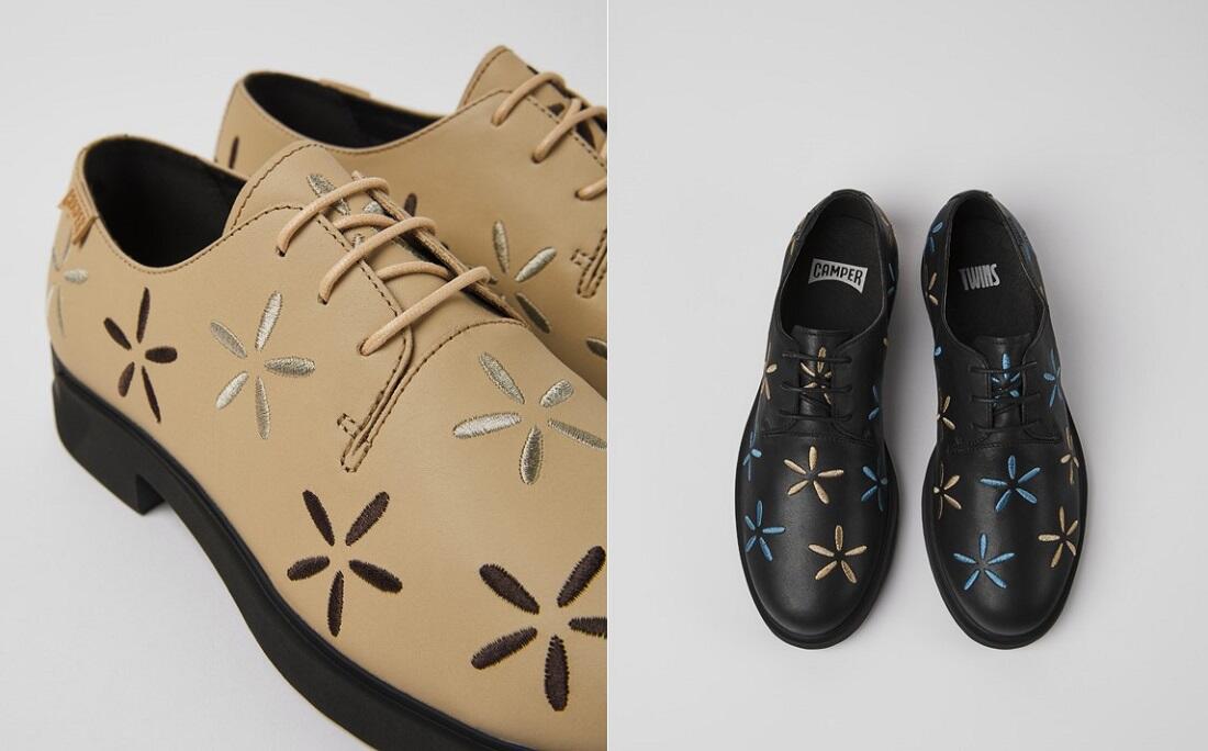 SALE品質保証CAMPER カンペール　お花のポイント　かわいい 靴